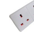 13A Великобритания Fused Plug 4 Gang Power Strip